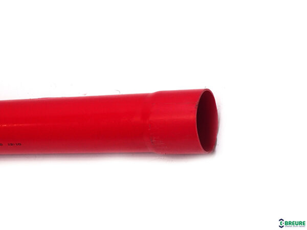 Mantelbuis PVC 110 mm 6 meter  rood per buis